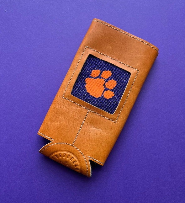 Coozie Insert - Paw Print Purple & Orange