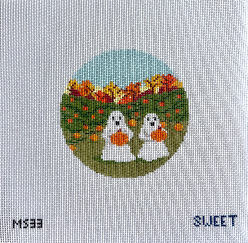 Ghosts Picking Pumpkins