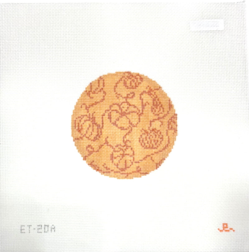 Pumpkins on Vine - Orange