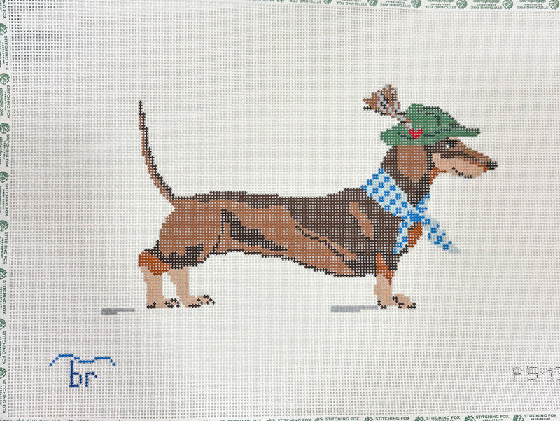 Bavarian Collection - Dackel (Dachshund) Canvas on 13 mesh