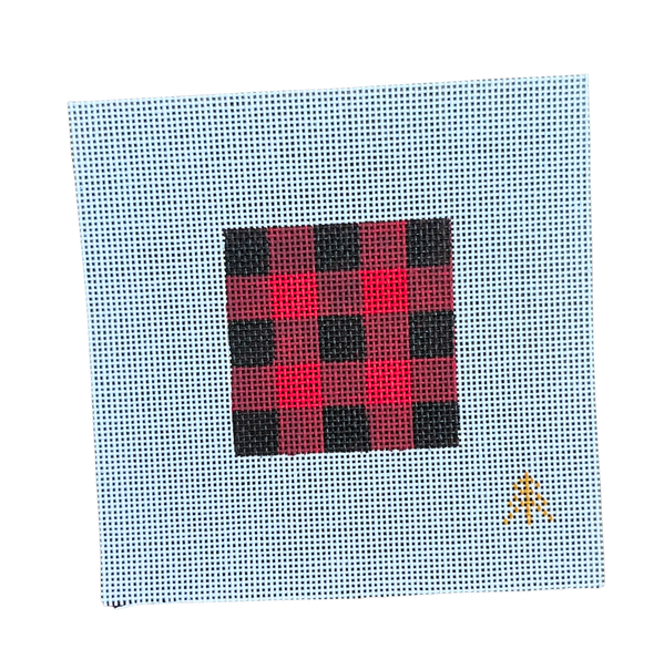 Coozie Insert - Buffalo Check - Red & Black