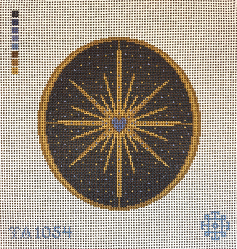 Star - Blue Printed Canvas