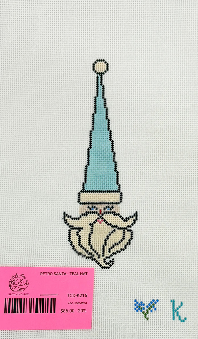 Retro Santa - Teal Hat