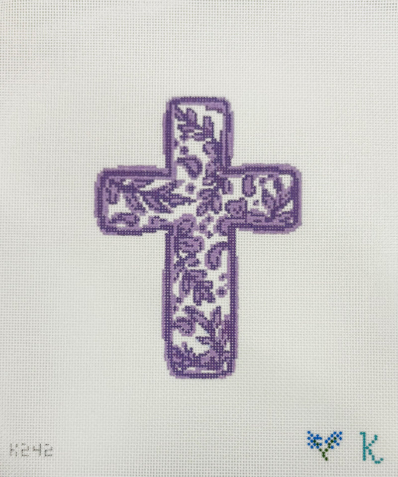 Chinoiserie Cross - Purple