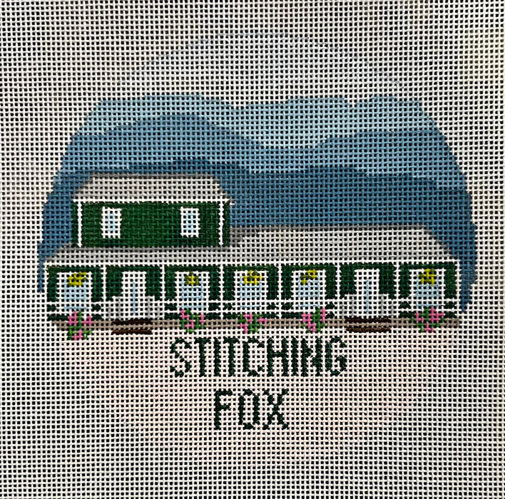 Stitching Fox Round Ornament