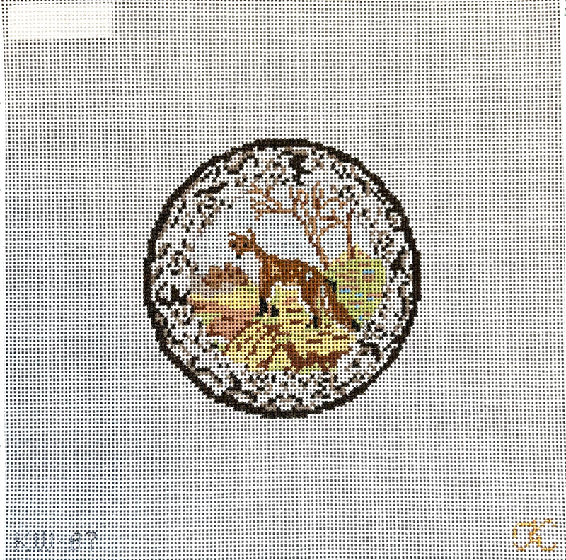 Transferware Fox Plate