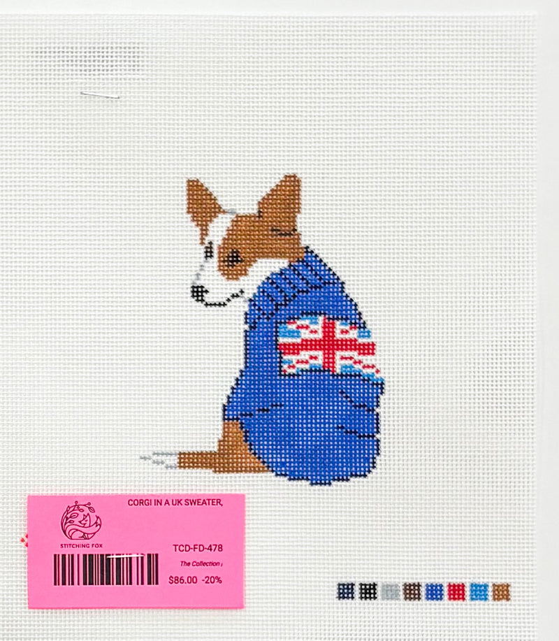 Corgi in a UK Sweater