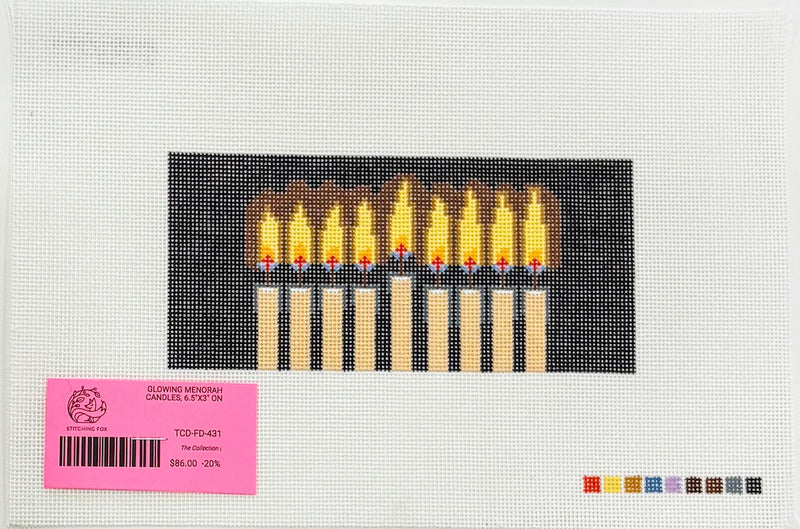 Glowing Menorah Candles