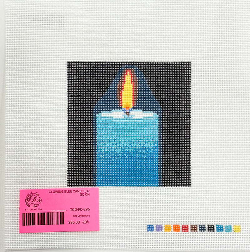 Glowing Blue Candle
