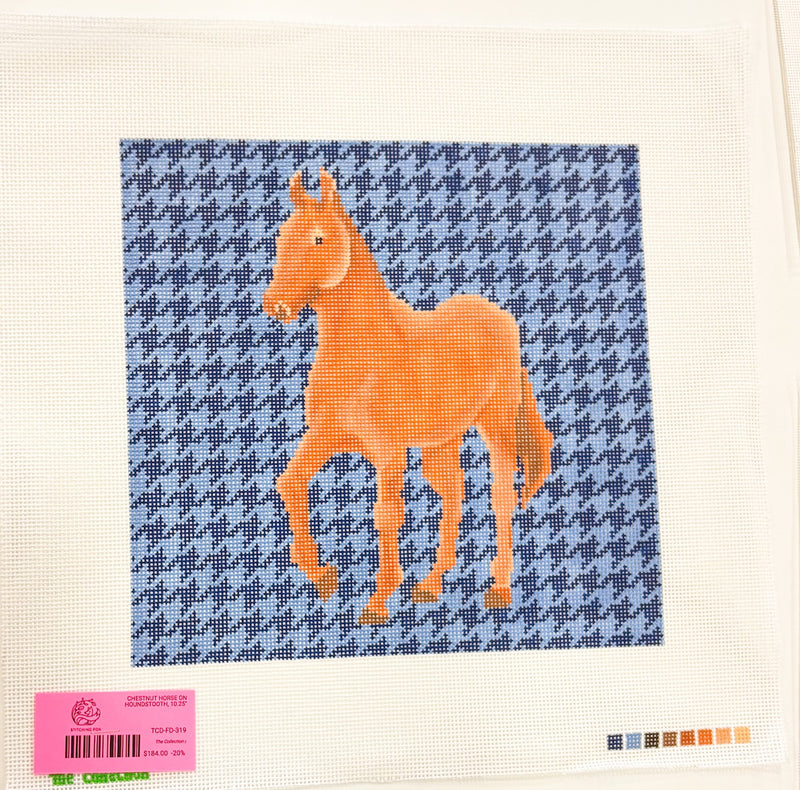 Chestnut Horse on Houndstooth
