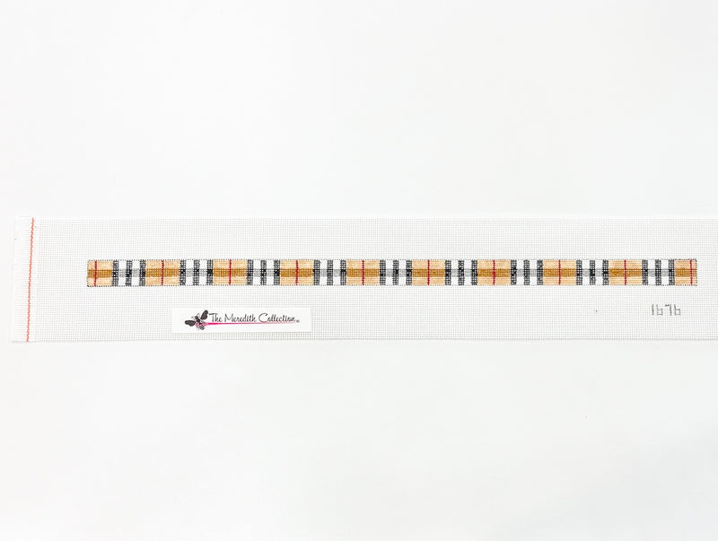 Preppie Plaid  Dog Collar - brown