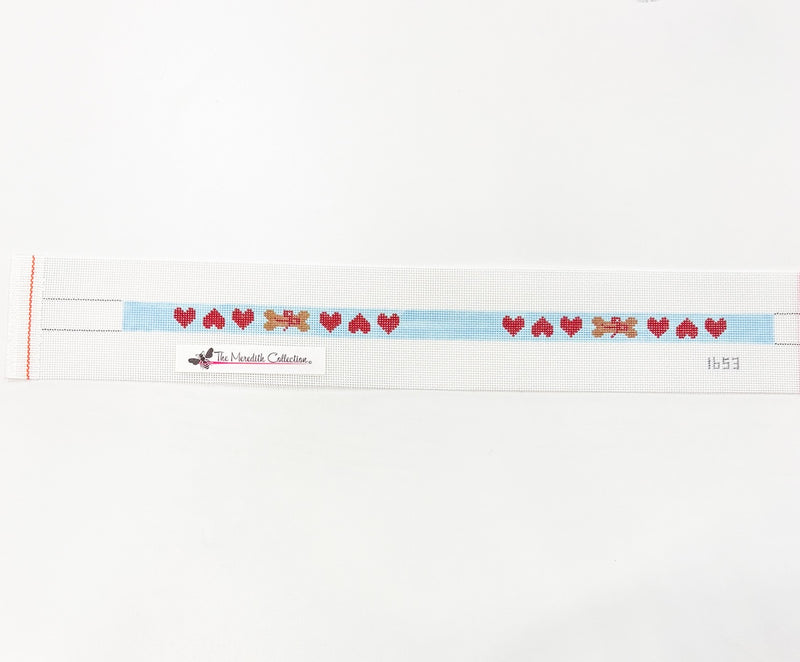 Hearts & Bones w/bows dog collar