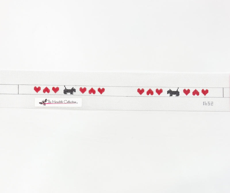 Scotties w/Hearts Dog Collar