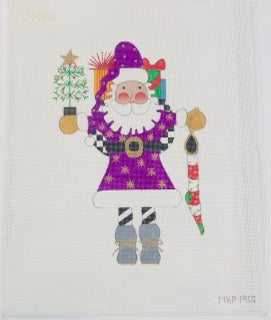 Feather Tree Santa PURPLE