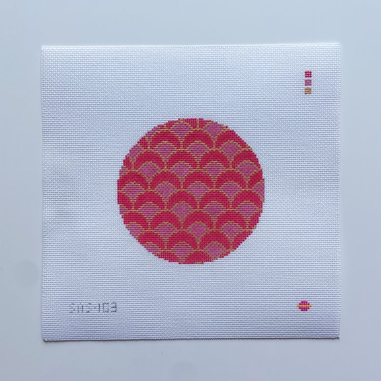 Seashell Pink Art Deco Round