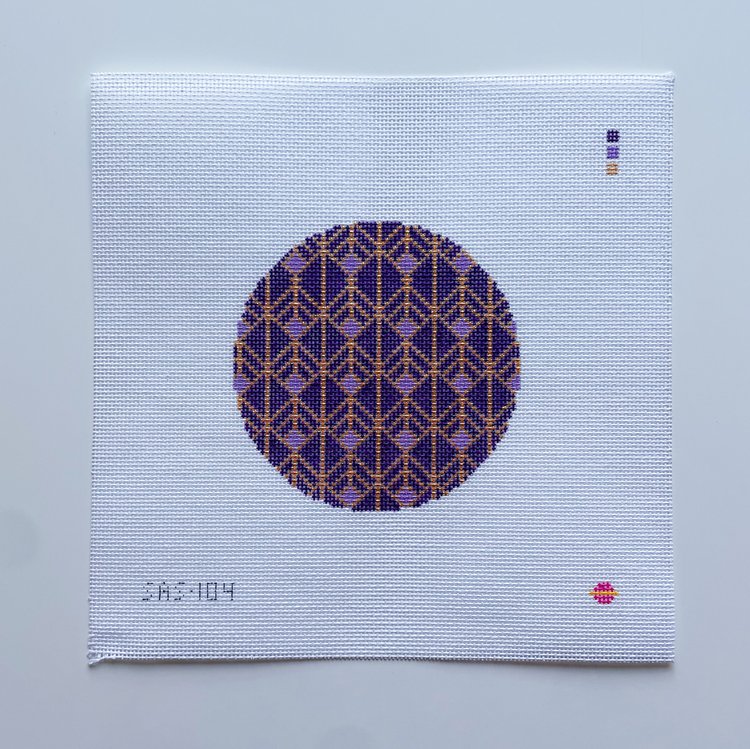 Royal Purple Art Deco Round