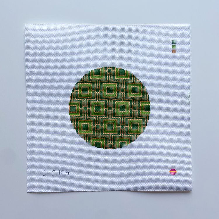 Emerald Green Art Deco Round