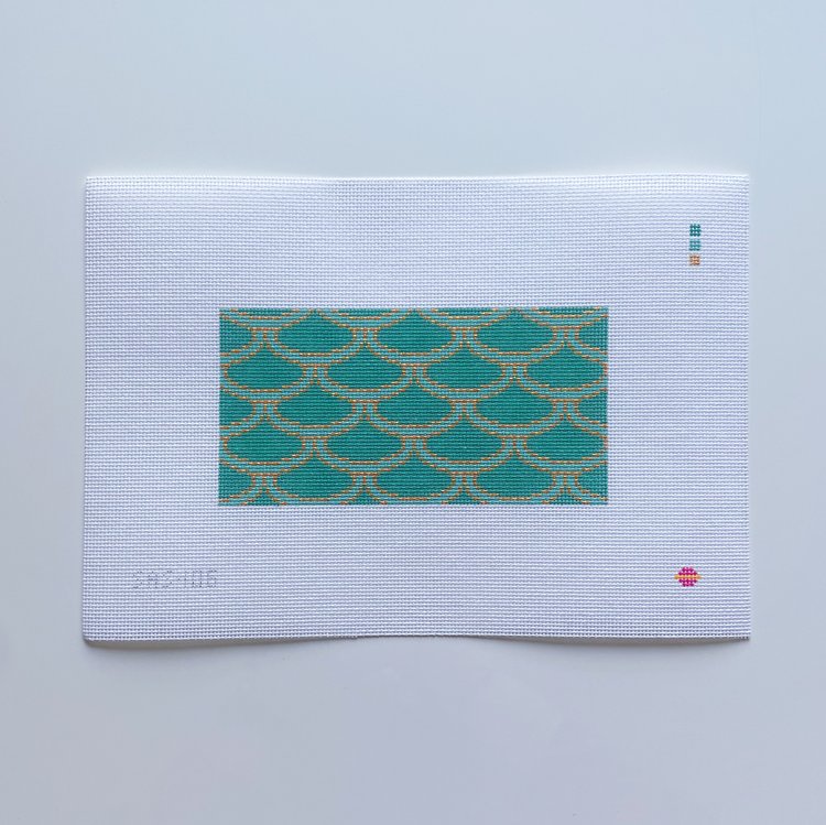 Mermaid Blue Art Deco Clutch Insert