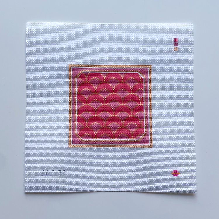 Seashell Pink Art Deco Coaster