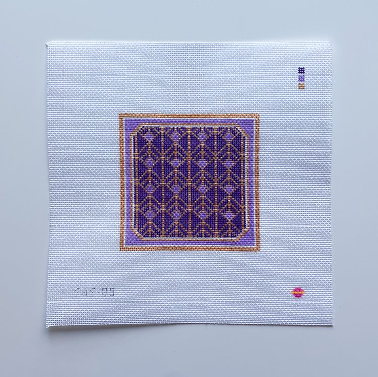 Royal Purple Art Deco Coaster