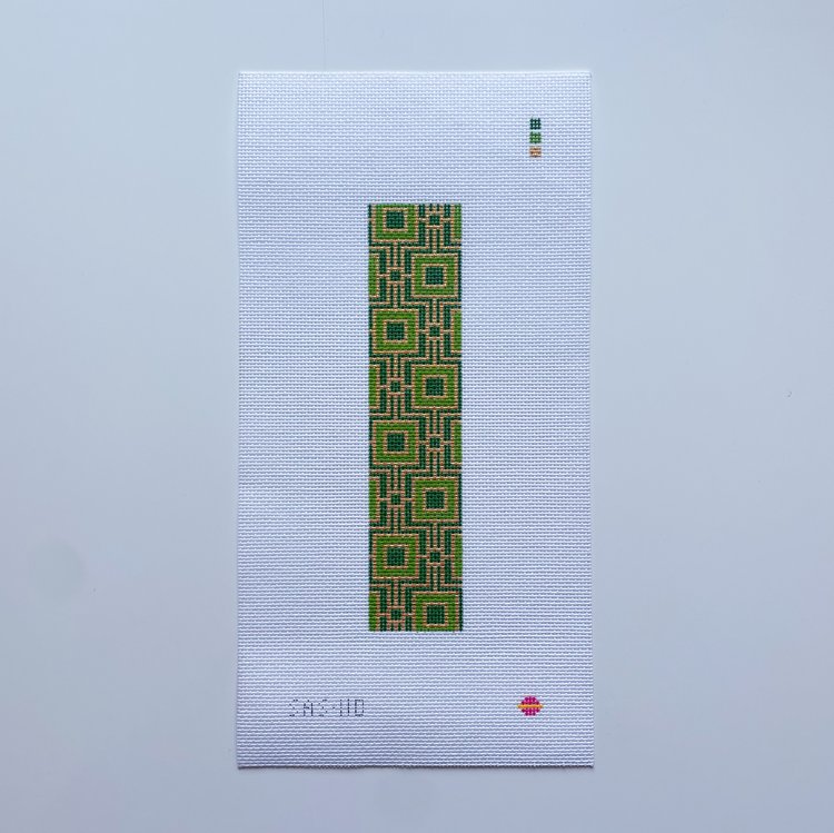 Emerald Green Art Deco Key Fob