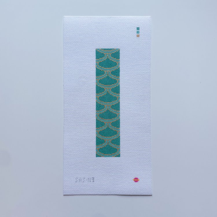 Mermaid Blue Art Deco Key Fob