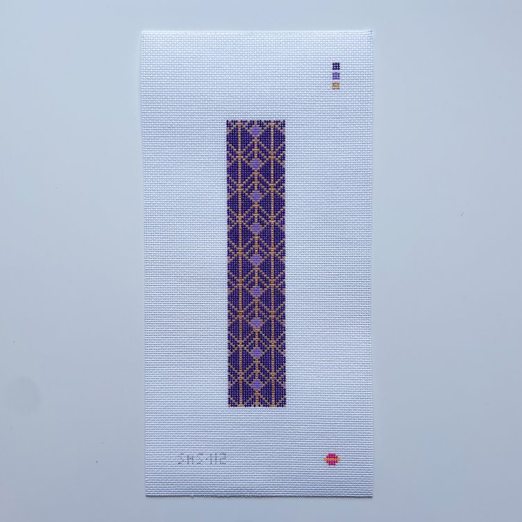 Royal Purple Art Deco Key Fob