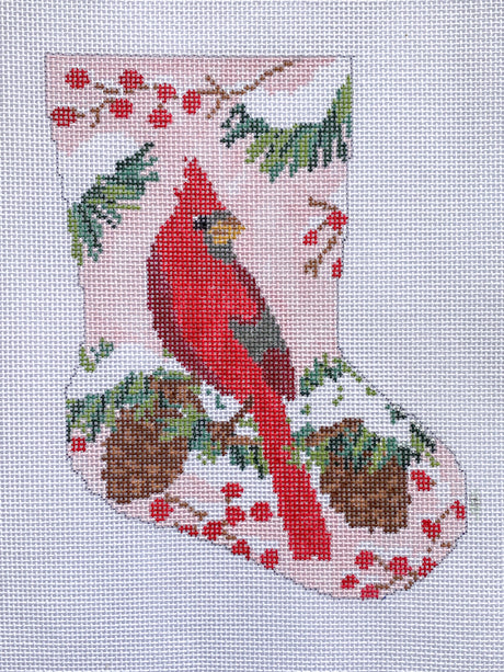 Christmas Cardinal - Ornament Sized Stocking