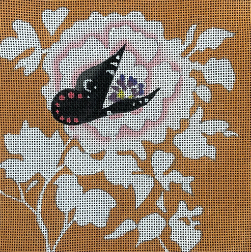 Butterfly On Sepia Floral