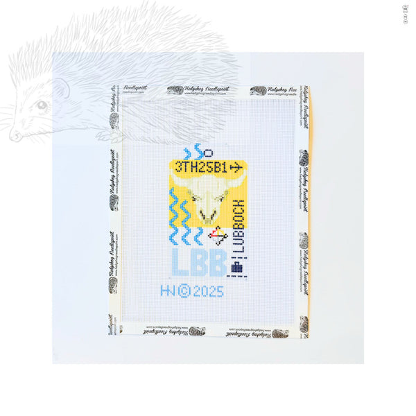 Retro Travel Tag · Lubbock