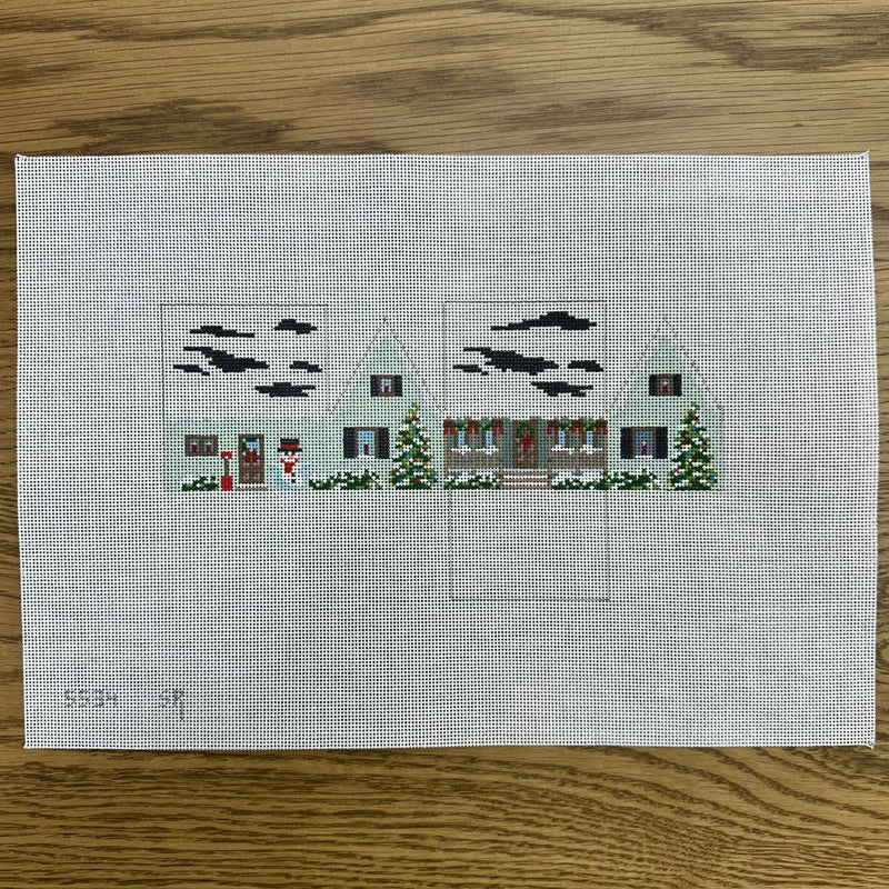 Green Christmas House, Mini House - 18 mesh