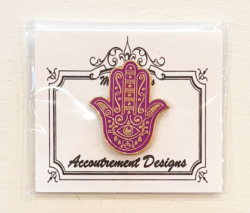Hamsa - Purple and Gold Needleminder