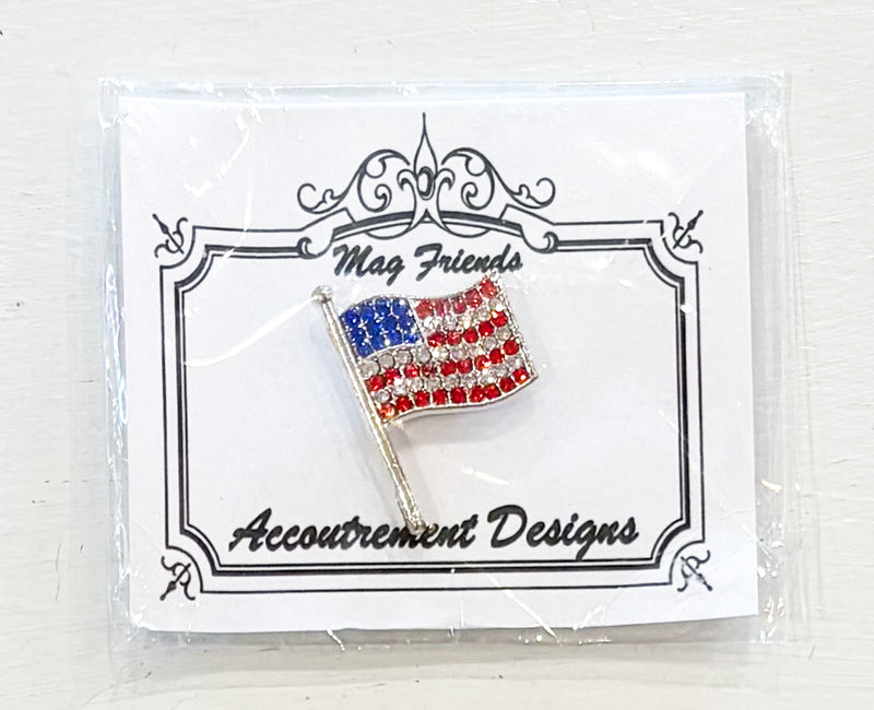 American Flag Rhinestone Needleminder