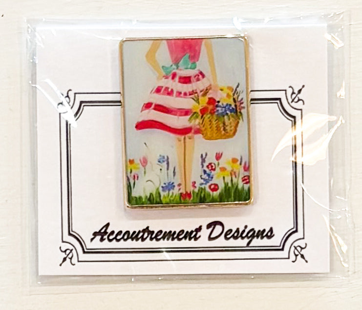Spring Flower Basket Needleminder