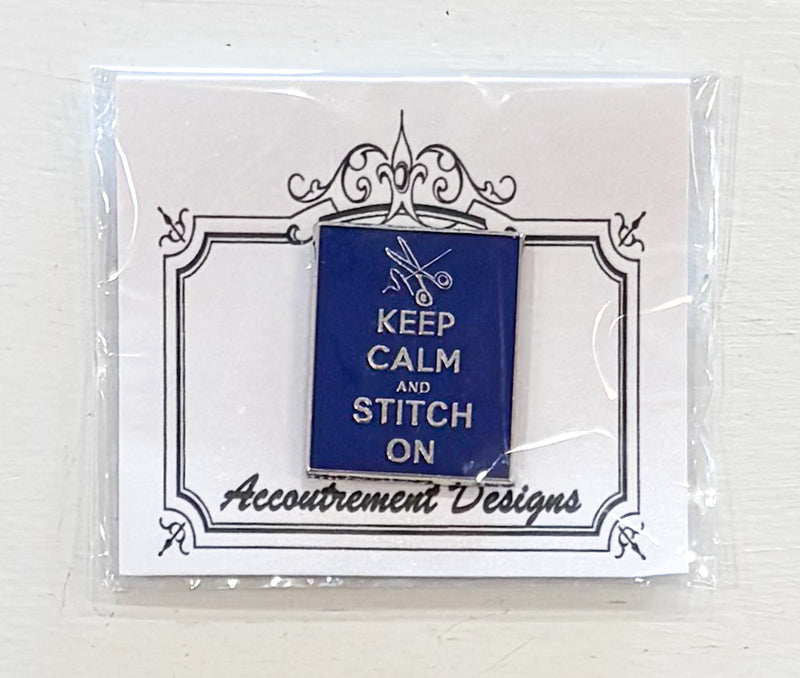 Keep Calm and Stitch On - Blue - Needleminder