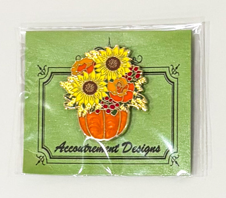 Fall Flowers in a Pumpkin · Needleminder