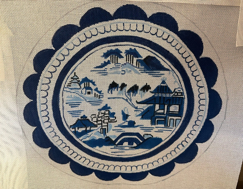 Blue Willow Fluted Bowl