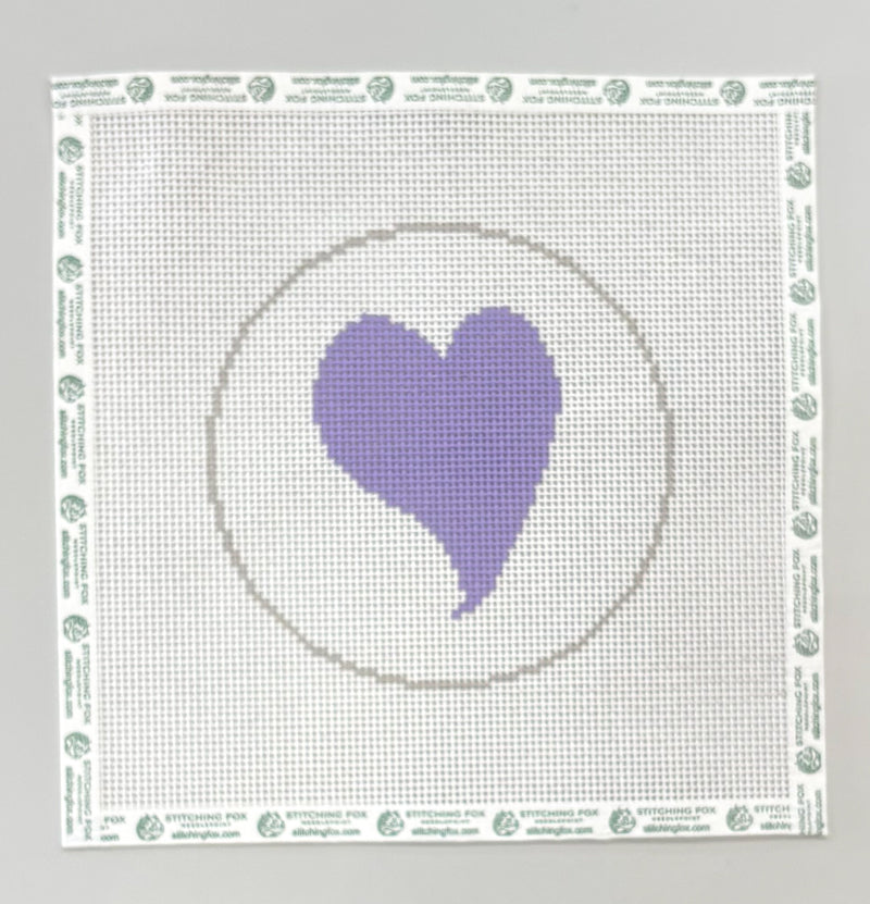Heart (Lilac) - Beginner Canvas