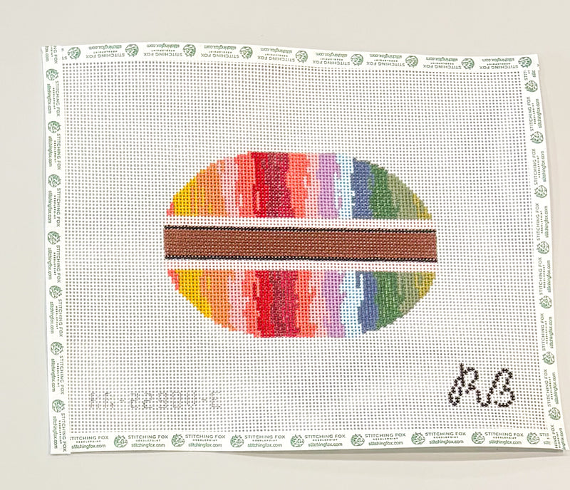 Rainbow Stripe Oval