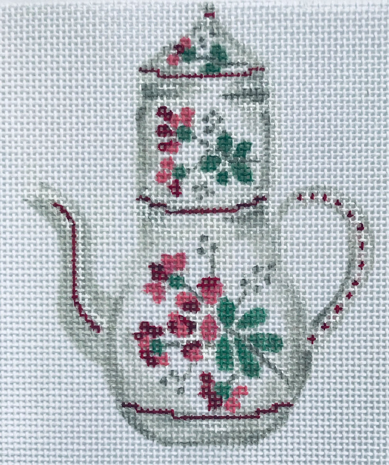 Tea Kettles: White & Red Kettle