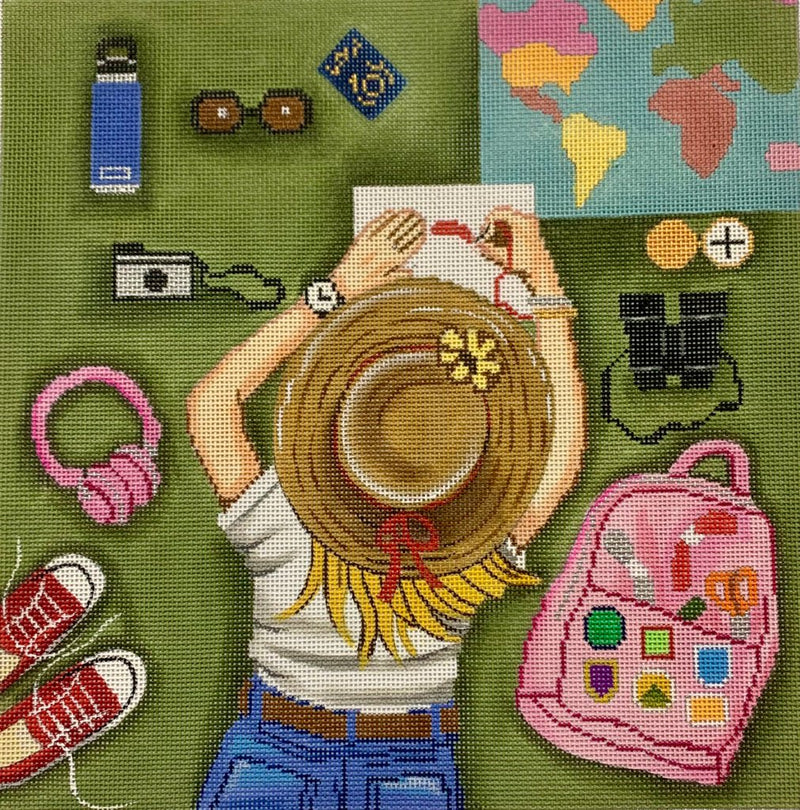 Stitching Girl - World Traveler