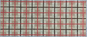 Insert – Plaid–tan, brown & Nantucket red w/ dark brown monogram