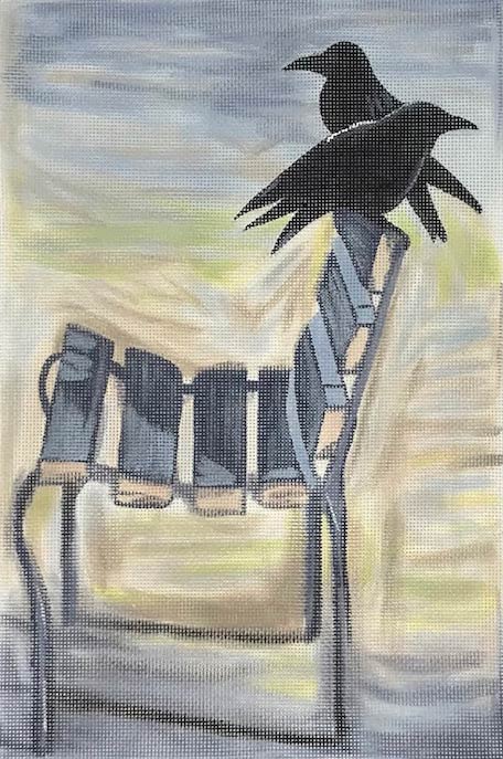 Crows on a Bench