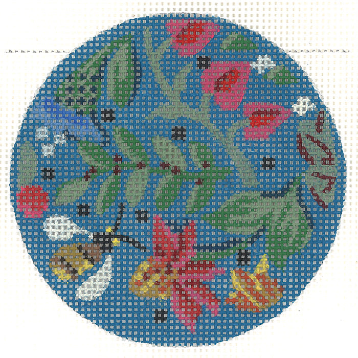 Folk Art Flowers Round