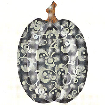 Tall Chalkboard Floral Pumpkin