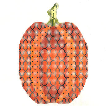 Tall Orange Trellis Pumpkin