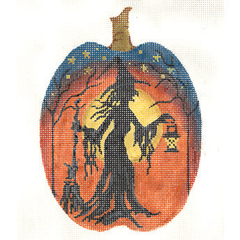 Witch Silhouette Pumpkin
