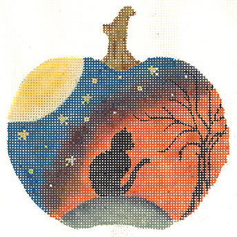 Black Cat Silhouette Pumpkin