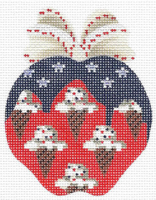 Ice Cream Cones on an Apple