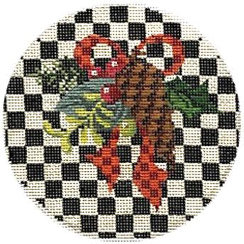 B&W Pinecone Holiday